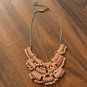 Orange/Peach Costume Necklace